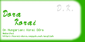 dora korai business card