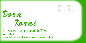 dora korai business card